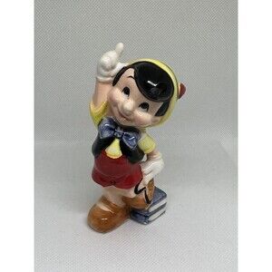 Vintage Pinocchio Pointing Up Porcelain Figurine, 4 3/8" Tall